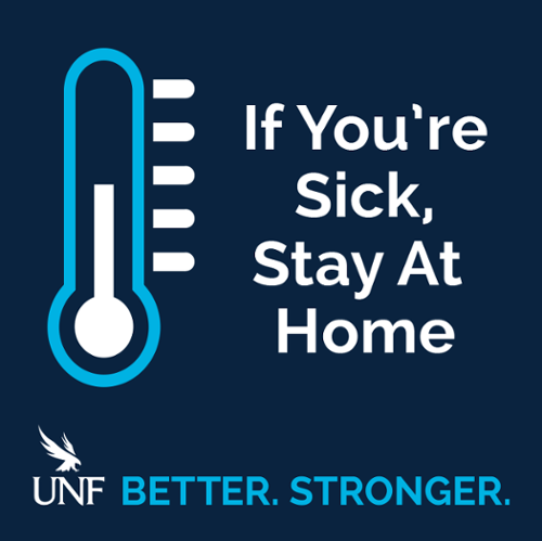 thermometer and stay at home when sick