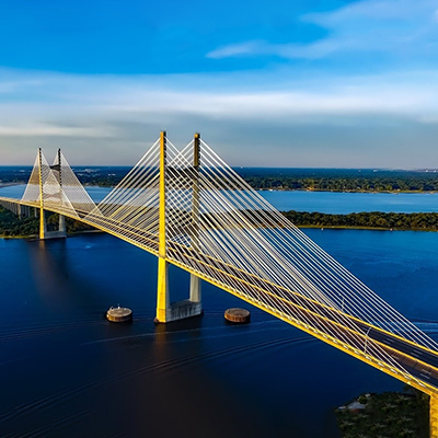 A view of the Dames Point Bridge