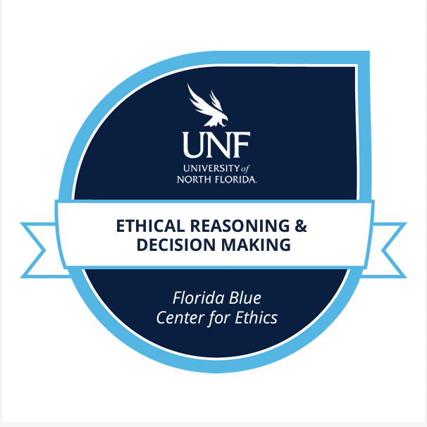 badge icon for ethical reasoning and decision making digital badge