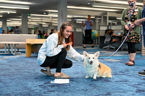 UNF Student with Campus Canines
