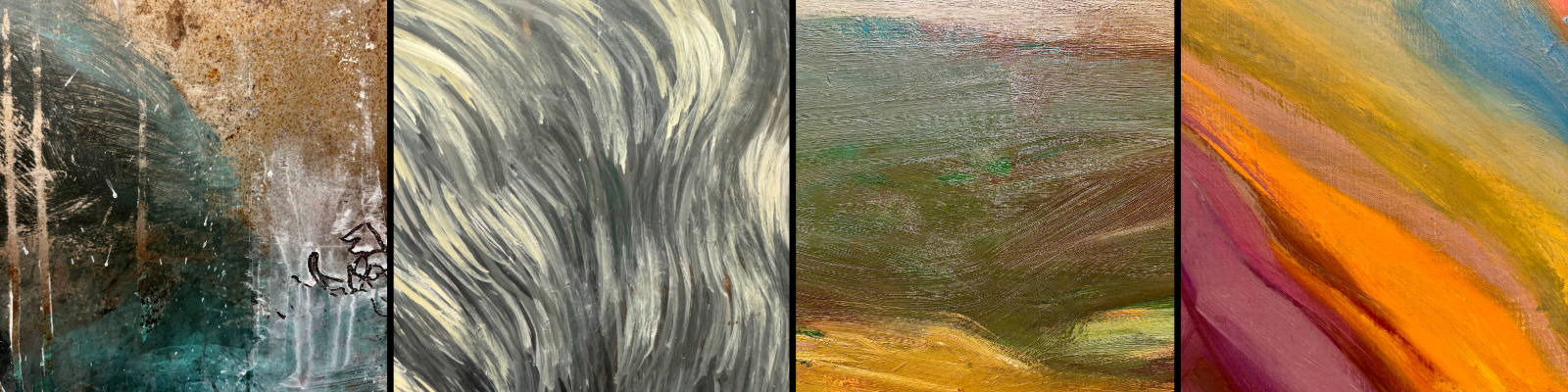 close up images of paintings