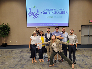 UNF School of Computing faculty and students at North Florida Green Chamber of Commerce