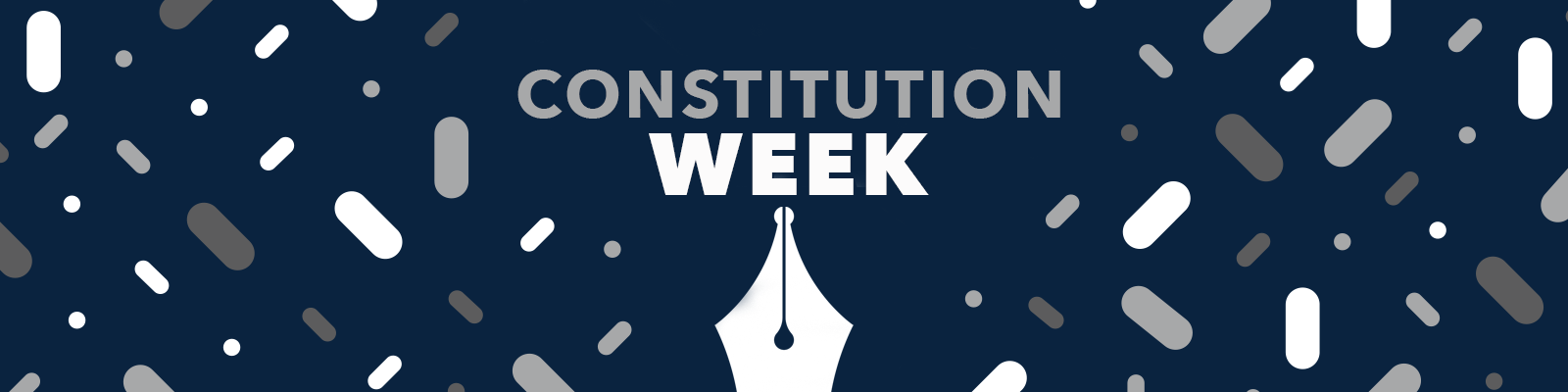 constitution week with gray and white confetti