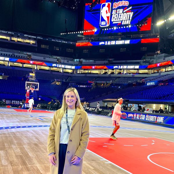 Emily at the NBA All Star Game